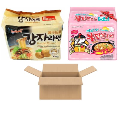 Sam Yang Instant Noodle (Potato Ramen, Buldak Ramen Hot Chicken Carbo) (10x130g, 140g)