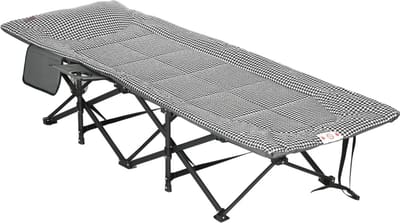 Veldbed - Kampeerbed - Vouwbed - Ligbed - Stretcher- Campingbedje - Opvouwbaar - 1 Persoons - Zwart