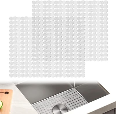 Set van 2 Afvoerbeschermers, 40x30cm Snijbare Afvoer Mat, Snelle Waterdoorlatende Mat voor Keuken en Badkamer, Bescherming tegen Krassen en Vuil