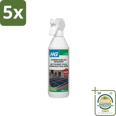 5 x HG - Buiten - Zonnepanelen Reiniger - Vol Energie - 0.5L - Grootverpakking - Zonnepanelen Reinigen - Zonnepanelen Schoonmaken - Zonnepanelen Onderhoud - Zonnepanelen Rendement - Zonnepanelen Vuil