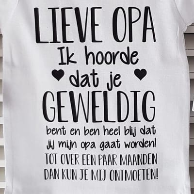 Keukenschort met grappige tekst bedrukt cadeau| katoenen Barbecueschort Keuken BBQ Schort Kookschort Kokschort  | Lieve opa Ik hoorde dat je geweldig bent worden | aankondiging bekendmaking zwangerschap cadeau voor de liefste aanstaande