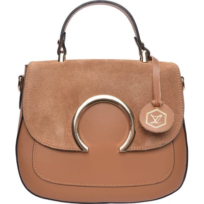 Luisa Vannini Brown Rundleer Tas