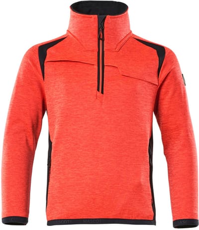 Mascot Accelerate Safe Fleecetrui voor kinderen 19903-316 - hi-vis rood/donkermarine - 164