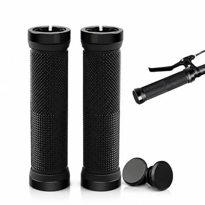 Luxamore® Velogrip Fietshandvatten – Aluminium en Rubber – Lock-On – Antislip Grip – Voor Fiets Mountainbike en E-bike – Zwart – Set van 2