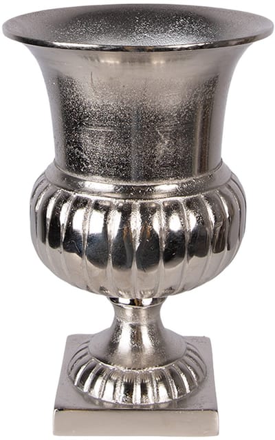 Clayre & Eef Vaas Ø 20x29 cm Zilverkleurig Aluminium