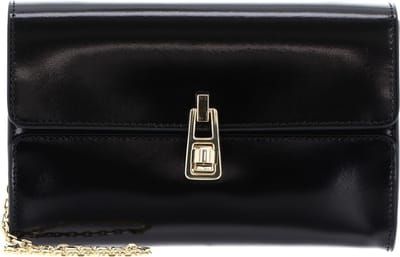 COCCINELLE Leren Schoudertas Avondtas Magie 2.NI.SH.CA Handbag Shiny Calf Leather Noir Zwart