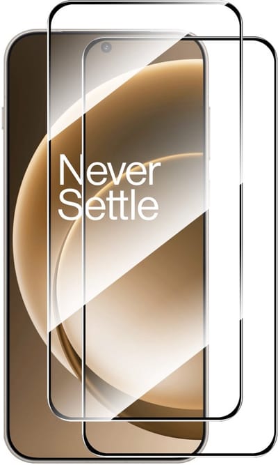 ENKAY Screen Protector - Geschikt voor OnePlus 15 Screen Protector - ENKAY Full-Cover 9H Tempered Glass Duo-Pack - Zwart