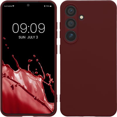 kwmobile telefoonhoesje geschikt voor Samsung Galaxy S24 - Hoesje voor smartphone - Precisie camera uitsnede - In bordeaux-violet