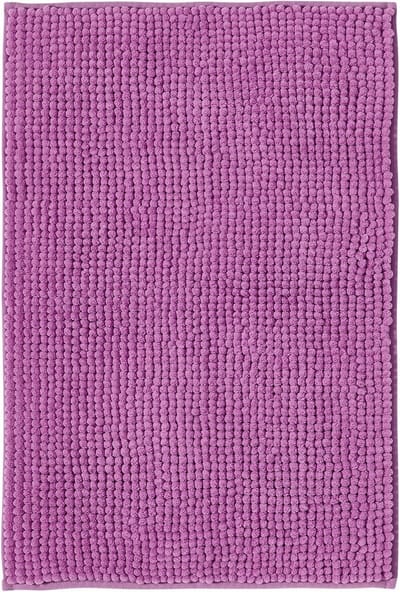 SnelShoppen - Decomira Badmat Anti-Slip van Zacht Chenille | Super Absorberend, Machinewasbaar | Ideaal voor Badkamer, Douche, Bad of WC Mat | Paars -