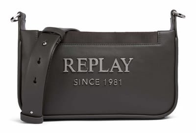 REPLAY schoudertas Crossbody Bag Granite Gray donkergrijs