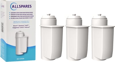 AllSpares Waterfilter (3x) voor Koffievolautomaten geschikt voor Brita Intenza TCZ7003 / TZ70003