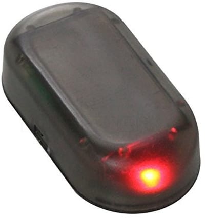 Allecto - LED Auto Alarm Licht - Zonne-energie Veiligheid - Rood - Anti-diefstal Knipperlicht - Ideaal voor Auto's - Compact en Effectief