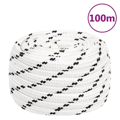 vidaXL - Werktouw - 18 - mm - 100 - m - polyester - wit