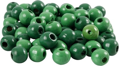 CC Houten Kralen 12 mm Groen 40 stuks