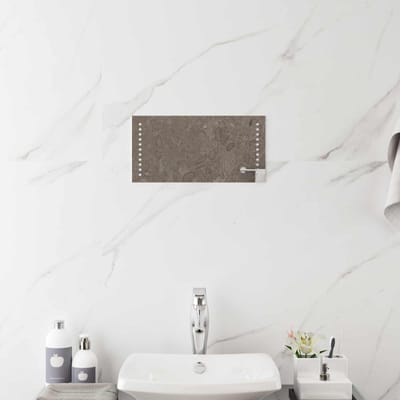 vidaXL - LED - Badkamerspiegel - Doorzichtig - 40 - x - 20 - cm - gehard - glas