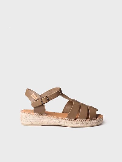 Platte leren jelly sandalen voor dames | EMMA