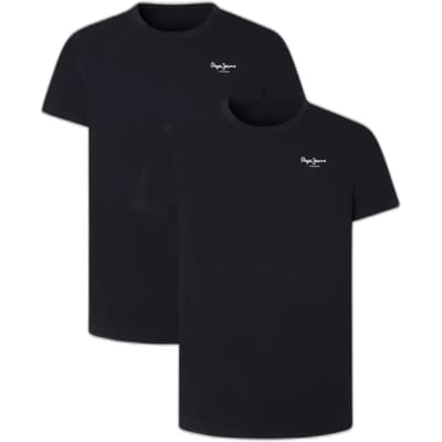 Pepe Jeans Pmu10976 Korte Mouwen Basislaag 2 Eenheden Zwart S Man