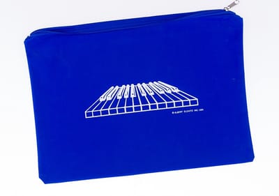 Portfolio met pianotoetsen motief, koningsblauw