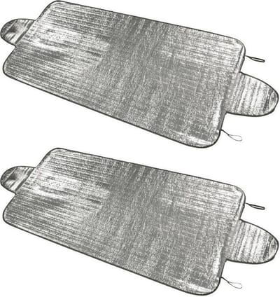 Carpoint Anti vries deken - 2x - hoes - ijs - auto zonnescherm - universeel - 100 x 200 cm - voorruithoes
