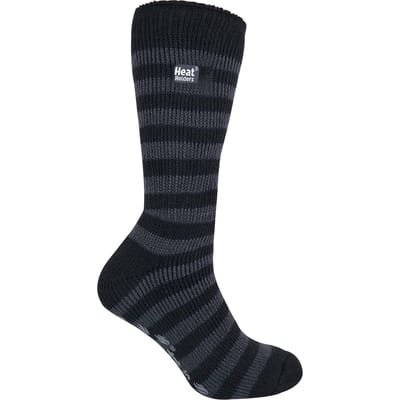 Heat Holders - Thermische pantoffelsokken voor heren - Zwart / Grijze Streep
