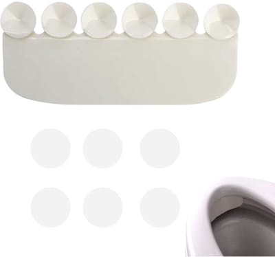 Toiletbril Spatscherm, Urine Spatscherm met Zuignap, Herbruikbaar, Geschikt voor Zindelijkheidstraining 15X6.5cm (Beige)