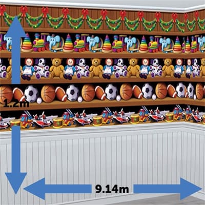 Kerst workshop muur achtergrond 9.1m