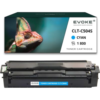 Evoke compatibele toner voor Samsung Clt-C504S Cltc504S 504S cyaan 1800 pagina's Clp-415N 415Nw 470 475; Clx-4170 4195Fn 4195Fw 4195N; Xpress Sl-C1810W C1860Fw