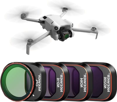 ND & CPL Filter Set voor DJI Mini 4 Pro - 4 Stuks ND16 ND64 ND256 en Polarisatiefilters, Multi-Coated HD Optisch Glas voor Drone Lens Accessoires