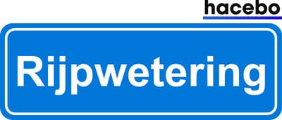 Hacebo - Plaatsnaam Sticker - 29x10 CM - Rijpwetering sticker - Verkeersborden sticker - grappige cadeaus - Rijpwetering