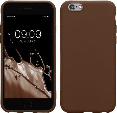 kwmobile telefoonhoesje geschikt voor Apple iPhone 6 / 6S - Hoesje voor smartphone - Back cover in chocoladebruin