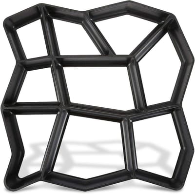 Betonmal Set - Gietvormen Tuin - Oprit Maken - Herbruikbaar Plastic - 5 Stuks - Zwart
