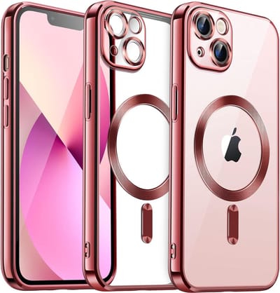 Roze hoesje geschikt voor iPhone 15 Hoesje Roze - Met Extra Camera Lens Bescherming