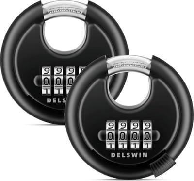 Set van 2 Zware 4-Cijferige Combinatiesloten voor Buiten, Weerbestendig