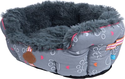 Lief! dierenmand girls grijs/roze 60 cm