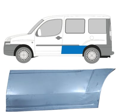 Plaatwerkdeel zijpaneel voor Fiat Doblo 2001-2010 / Links