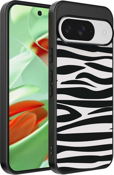 Geschikt voor Google Pixel 9 Pro Telefoonhoesje met zebra opdruk - TPU backcover case zebra design - Zwart Wit - Smartphonica geschikt voor Google Pixel 9 Pro