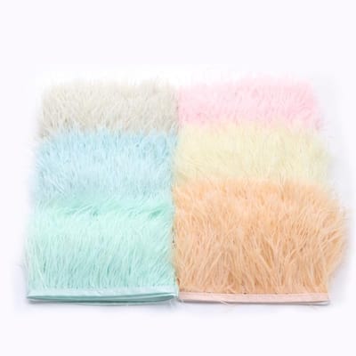 Dailygoods- Struisvogelveren Pluizig - 1 Meter - Breedte 8-10 cm - Doe-het-zelf Decoratie - Kostuums - Bruiloftdecoratie - Kunstmatige Veer - Decoratieve Veren