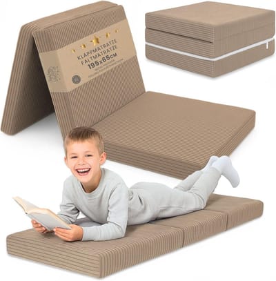 Opvouwbaar Logeermatras 65x195cm Kindermotief Flexibel Vloermatras Reis