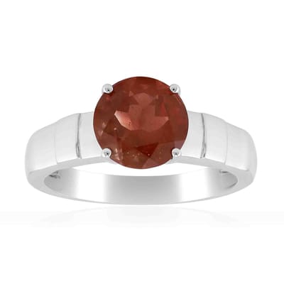 Cavill - 9 Karaats Witgouden Ring met 1,6 ct Oregon Zonnesteen - Ronde Edelsteen - Elegante Ring Dames Voor Speciale Gelegenheden