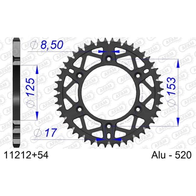 Tandwiel Afam 520 54 dents