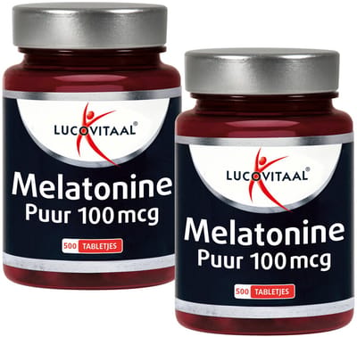 Lucovitaal Melatonine 100mcg DUO Pack - 2 x 2x500 tabletten - Voordeelverpakking