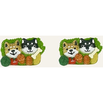 2 Pièces Autocollants Réfrigérateur, Jouets Alimentaires, Décoration Téléphone Portable, Emballage Bento, Autocollants Réfrigérateur Cartoon Résine Créatifs Sortie d'Air Voiture 2pcs