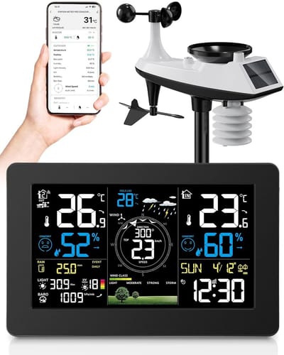 Weerstation met Buitensensor en WiFi voor Complete Weersmeting