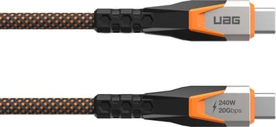 UAG SRGE 240W USB-C naar USB-C 4K@60Hz Video Kabel 20Gbps 0.75M Zwart/Oranje