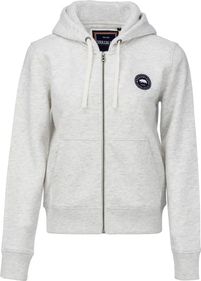 SoulCal - Sweater met Rits en Capuchon - Vest - Dames - Licht grijs - XXL (18)