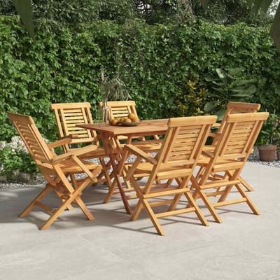 vidaXL - Klapstoelen - 6 - stuks - 56x63x90 - cm - Massief - teakhout
