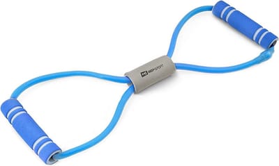 Hop-Sport Fitness Expander – 8-vormige Borstweerstandsband met Schuimhandvatten voor Thuistraining – Twee Kleuren