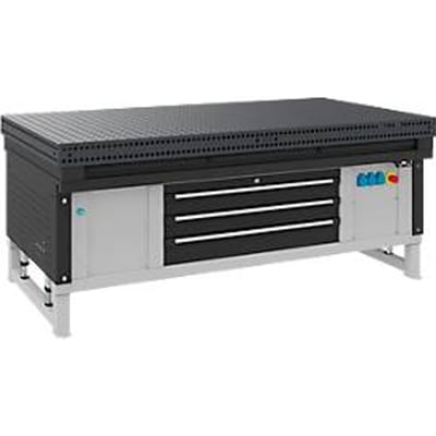 Otto Kind Multi4Flex Heavy Duty lastafel, stationair, in hoogte verstelbaar, tot 2000 kg, B 2000 x D 1000 mm, antraciet/antraciet