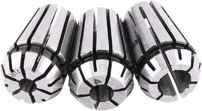CNC Collet Set voor Frezen en Draaien, 3 Stuks ER11, 65mn Veerstaal, Geschikt voor 1/8 inch (3.175mm), 4mm en 6mm Bewerking