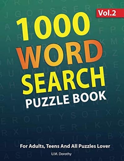 1000 Woordzoekers Puzzelboek voor Volwassenen - Groot Puzzelboek voor Urenlang Plezier en Hersentraining